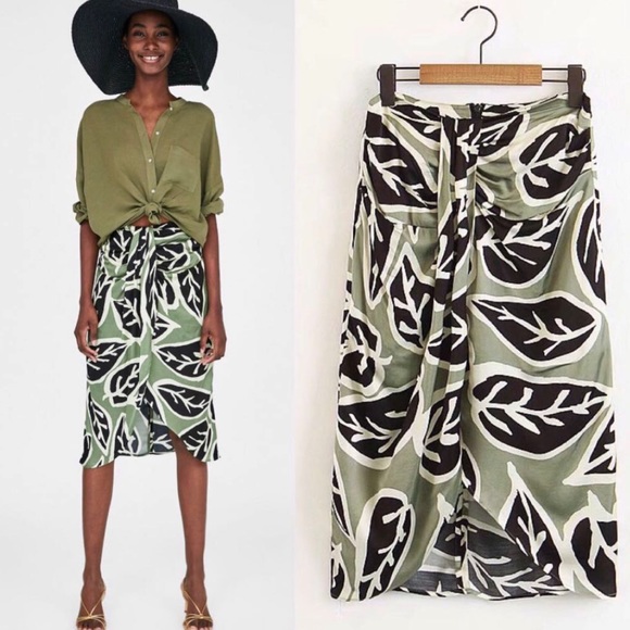 ZARA Wrap Pareo Midi Skirt S - Picture 9 of 9